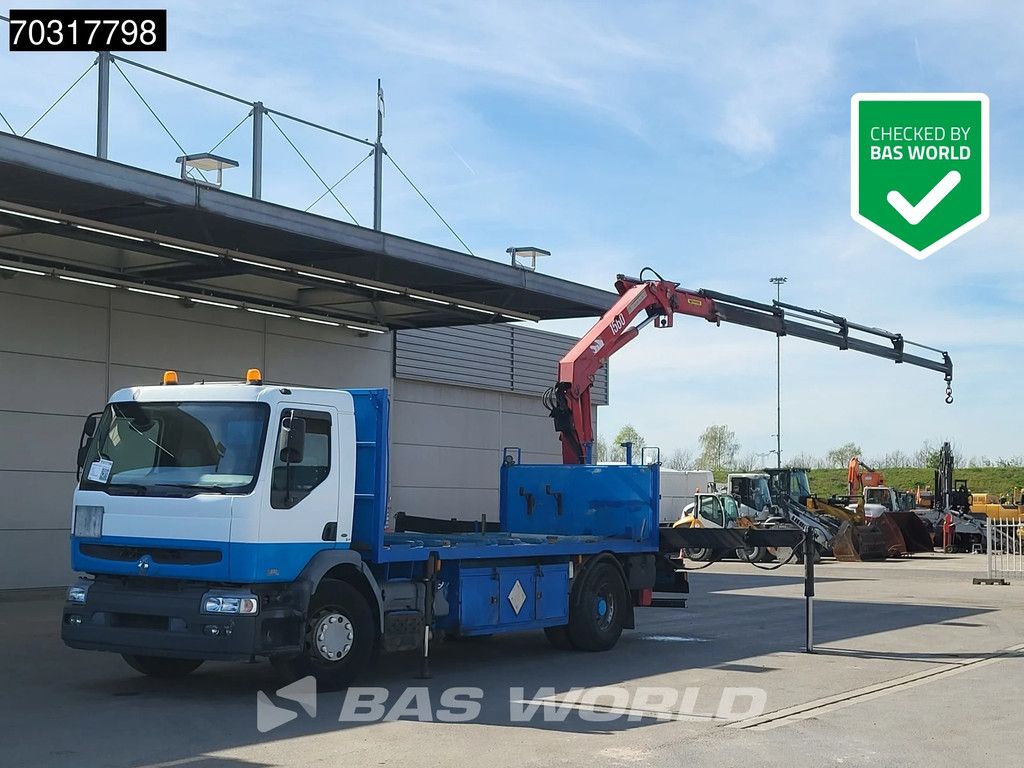 Renault Premium 370 4X2 HMF 1560 K4 Kran Crane Manual ADR Big-Axle Steelsuspension Euro 3