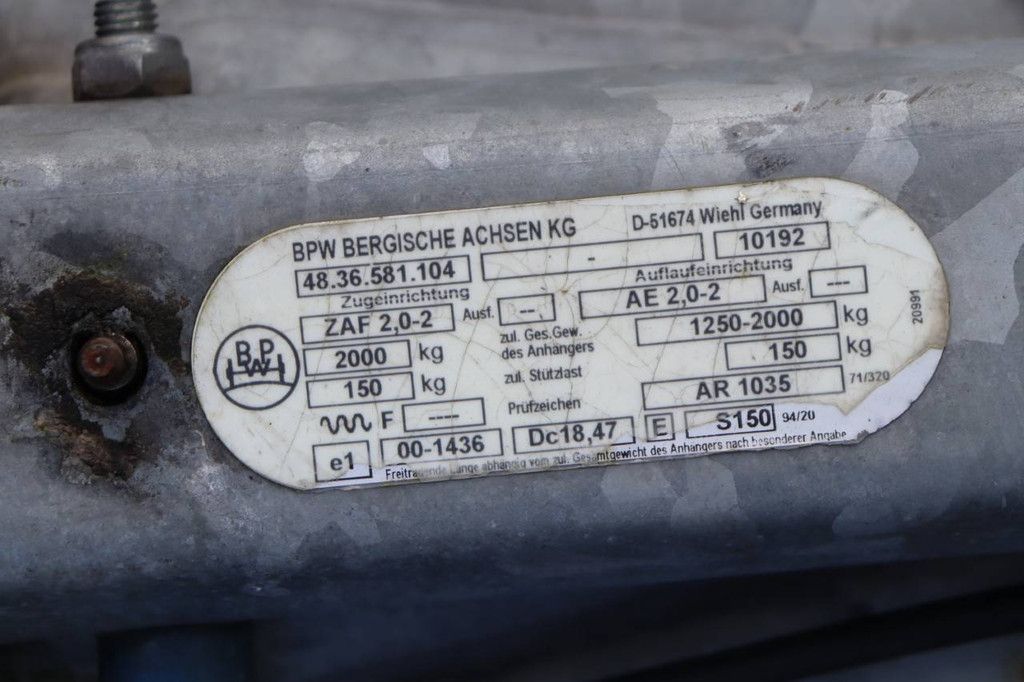 Titan V-20 Trailer 2000kg 1991