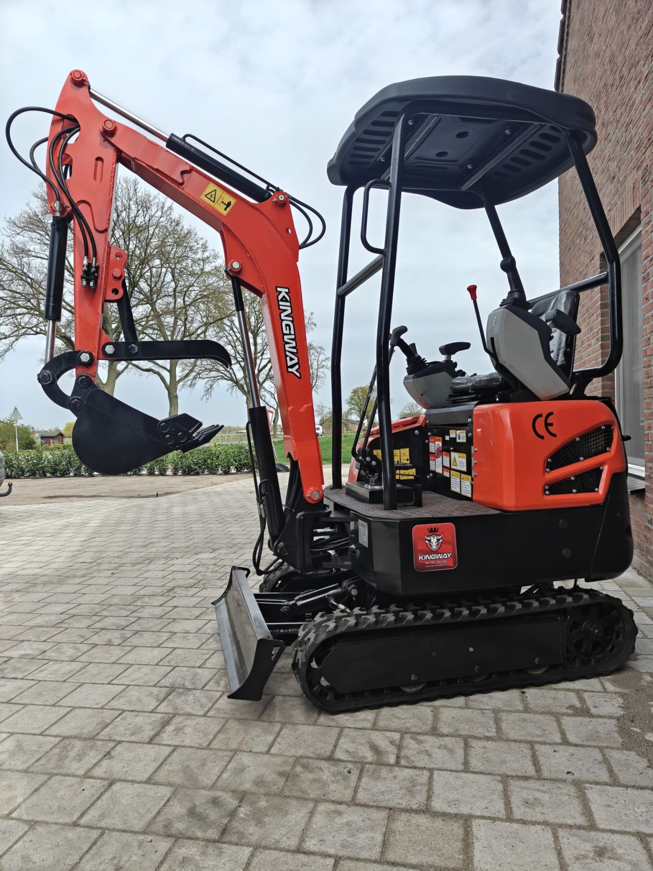 Minigraafmachine minigraver KNT18 Kingway knickarm joystick