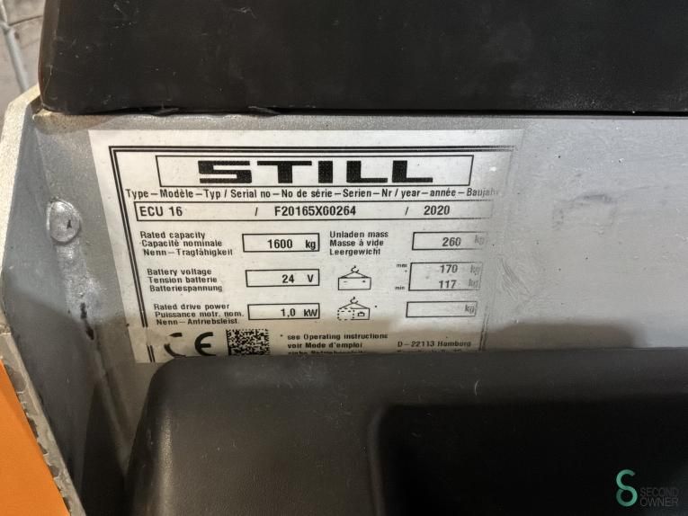 Hubwagen Elektrisch Still ECU16 2020
