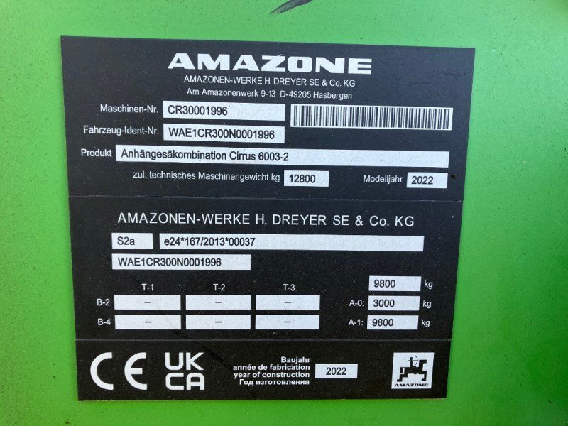 Amazone Cirrus 6003-2