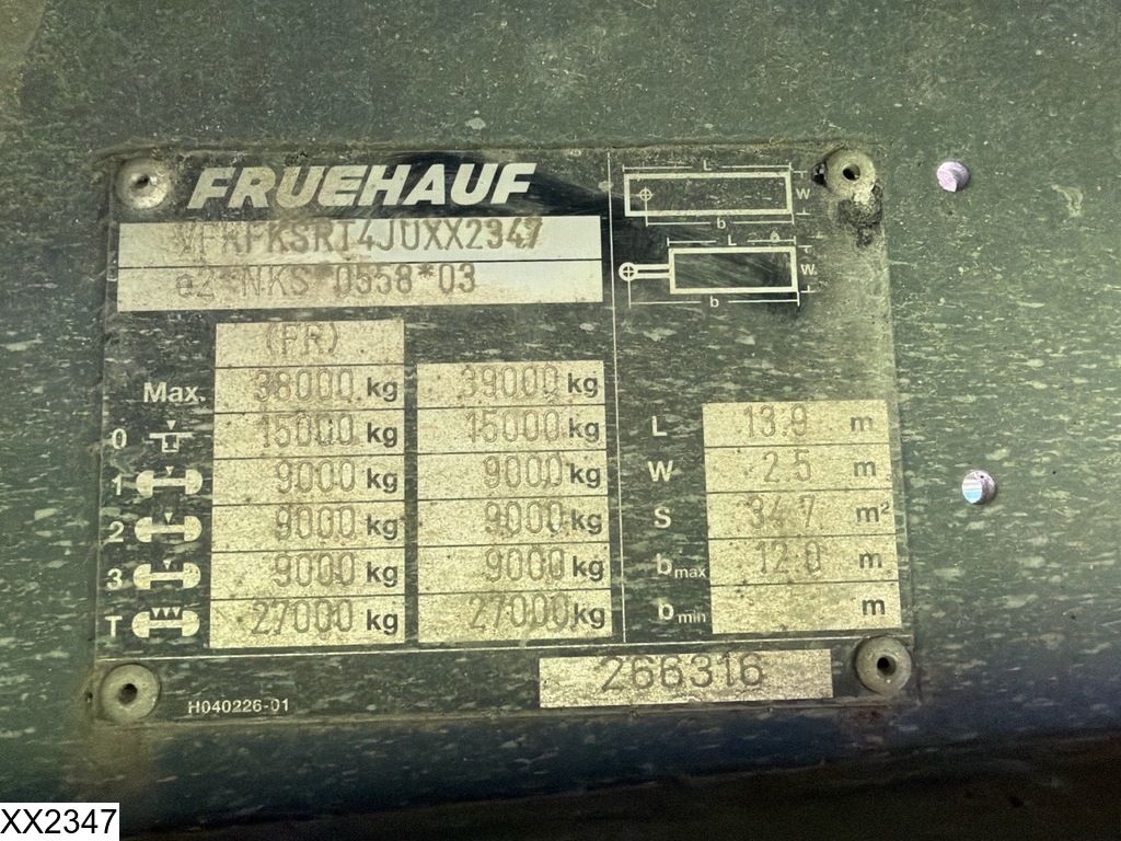 Fruehauf Tautliner Tautliner, Dhollandia