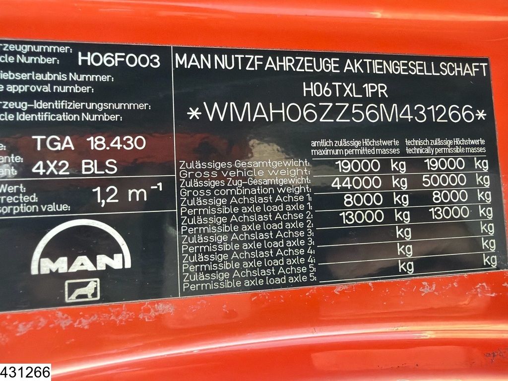 MAN TGA 18 430 EURO 3, Manual