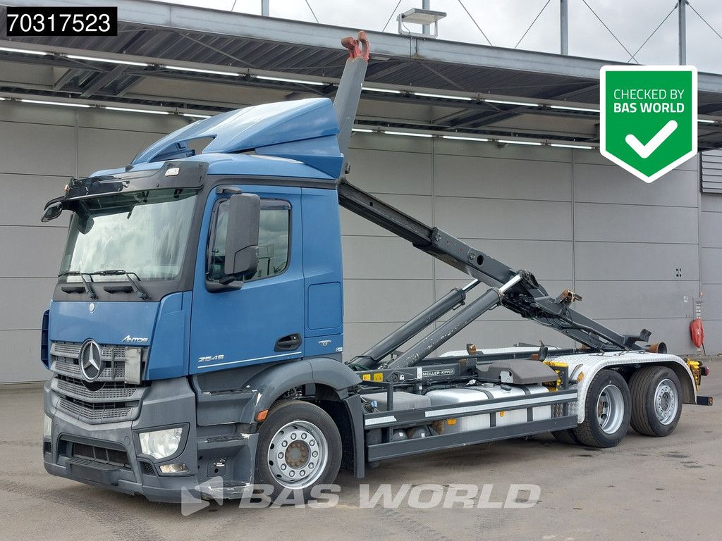 Mercedes Antos 2545 6X2 Retarder Meiller Hooklift Full Air Automatic Lift Axle Euro 6