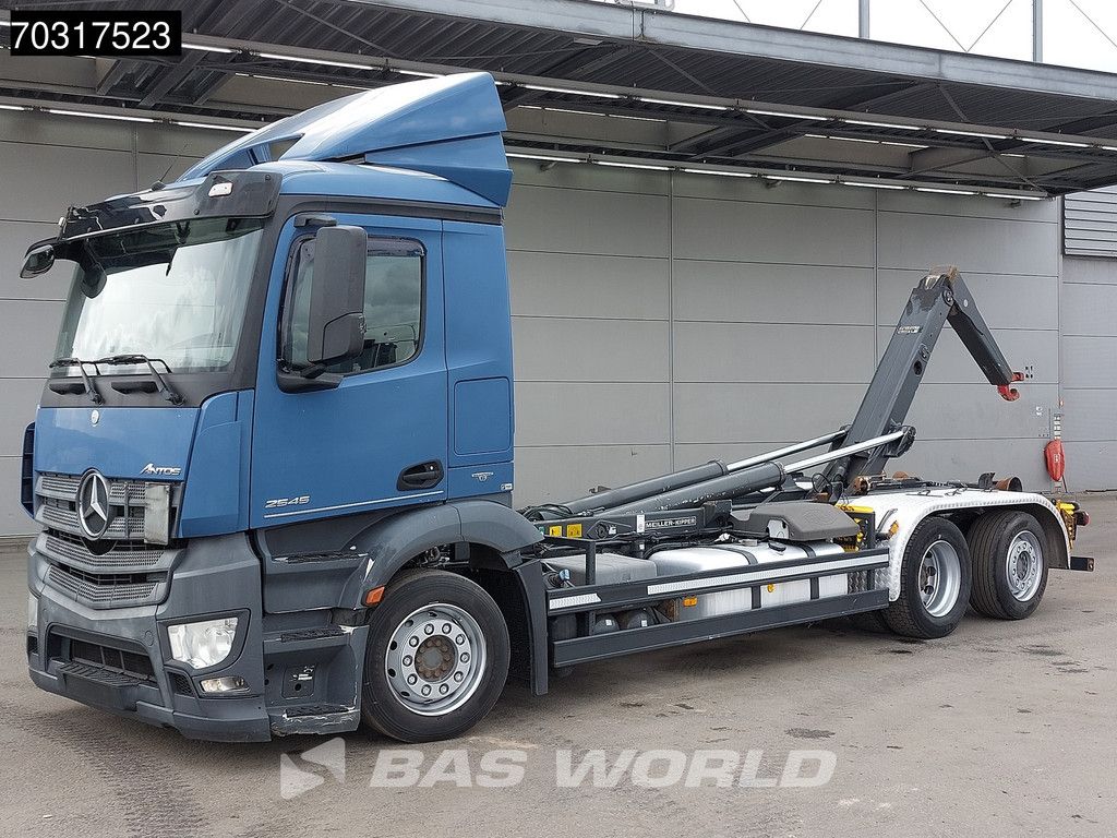 Mercedes Antos 2545 6X2 Retarder Meiller Hooklift Full Air Automatic Lift Axle Euro 6