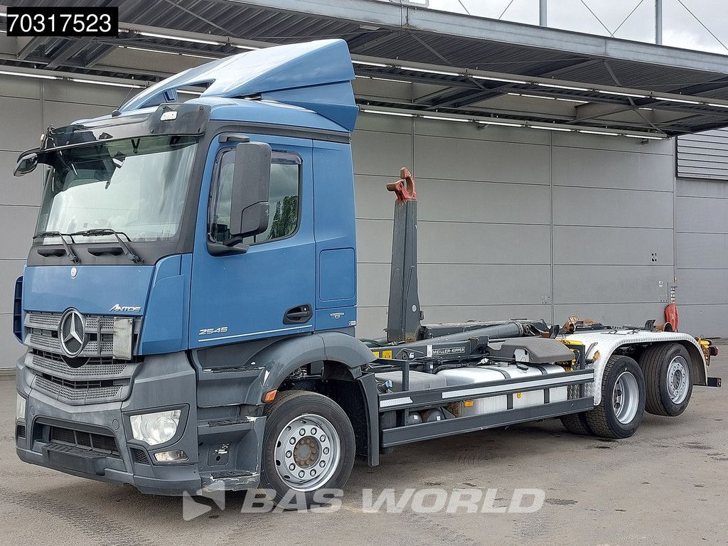 Mercedes Antos 2545 6X2 Retarder Meiller Hooklift Full Air Automatic Lift Axle Euro 6