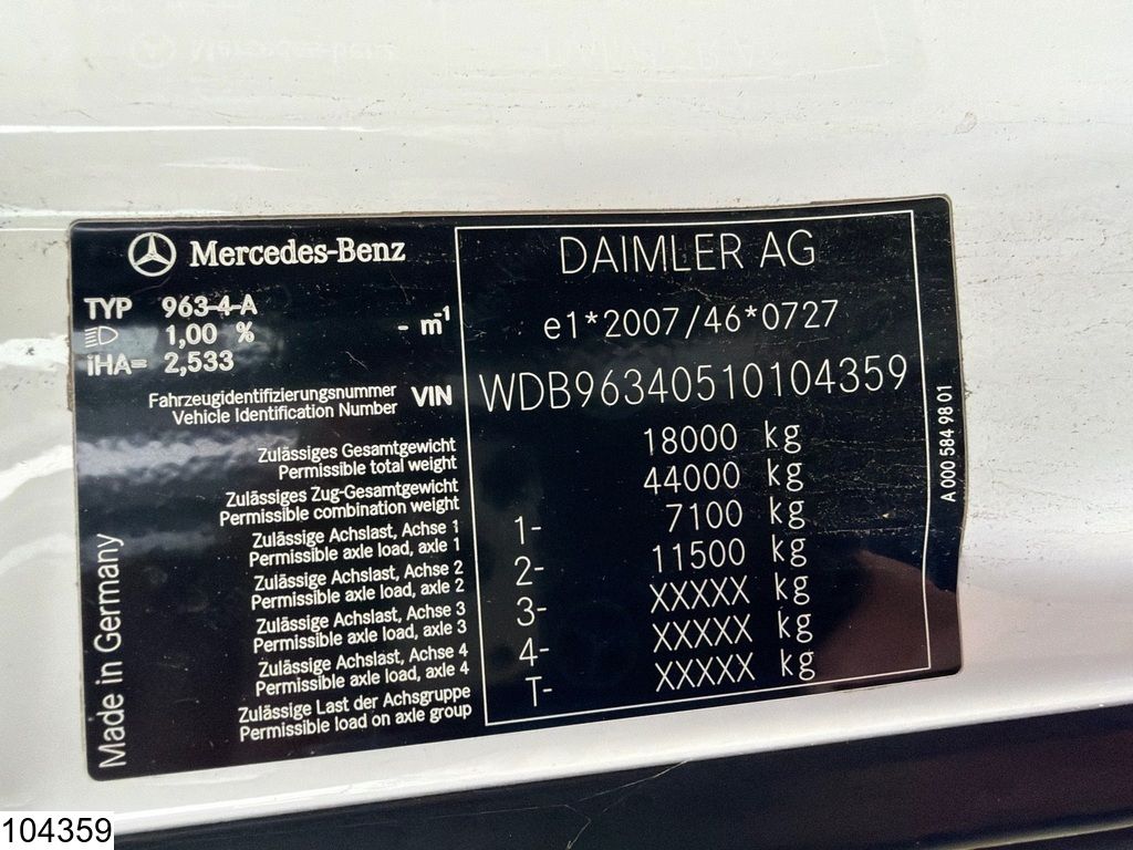 Mercedes Actros 1843 EURO 6, Lohr, Retarder, Combi, Standairco