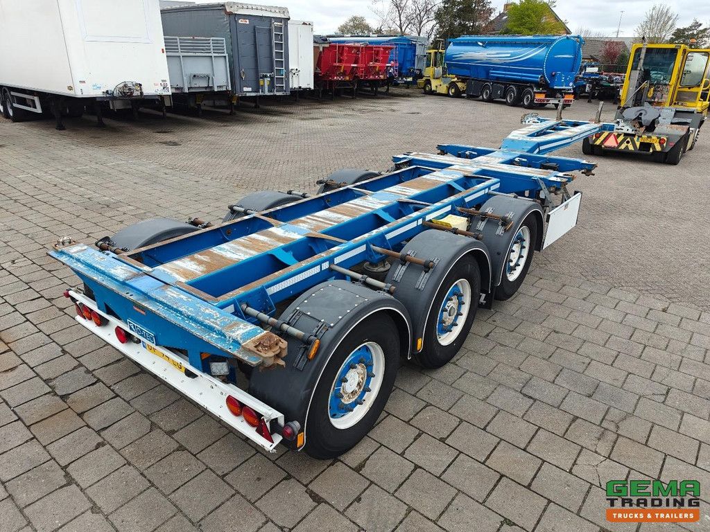 D-Tec FLEXITRAILER 3x Uitschuifbaar - LiftAs - AlleSoortenContainers - SAF SchrijfRemmen - 4770KG