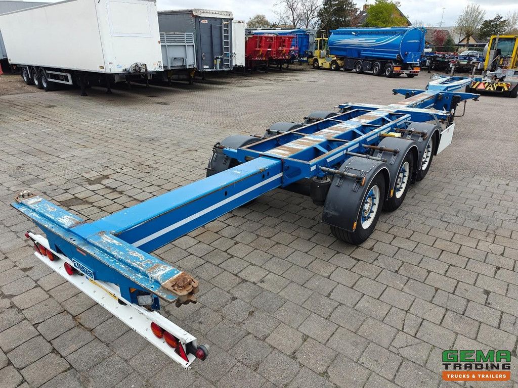 D-Tec FLEXITRAILER 3x Uitschuifbaar - LiftAs - AlleSoortenContainers - SAF SchrijfRemmen - 4770KG