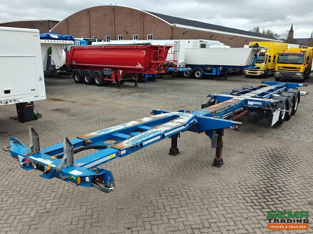 D-Tec FLEXITRAILER 3x Uitschuifbaar - LiftAs - AlleSoortenContainers - SAF SchrijfRemmen - 4770KG