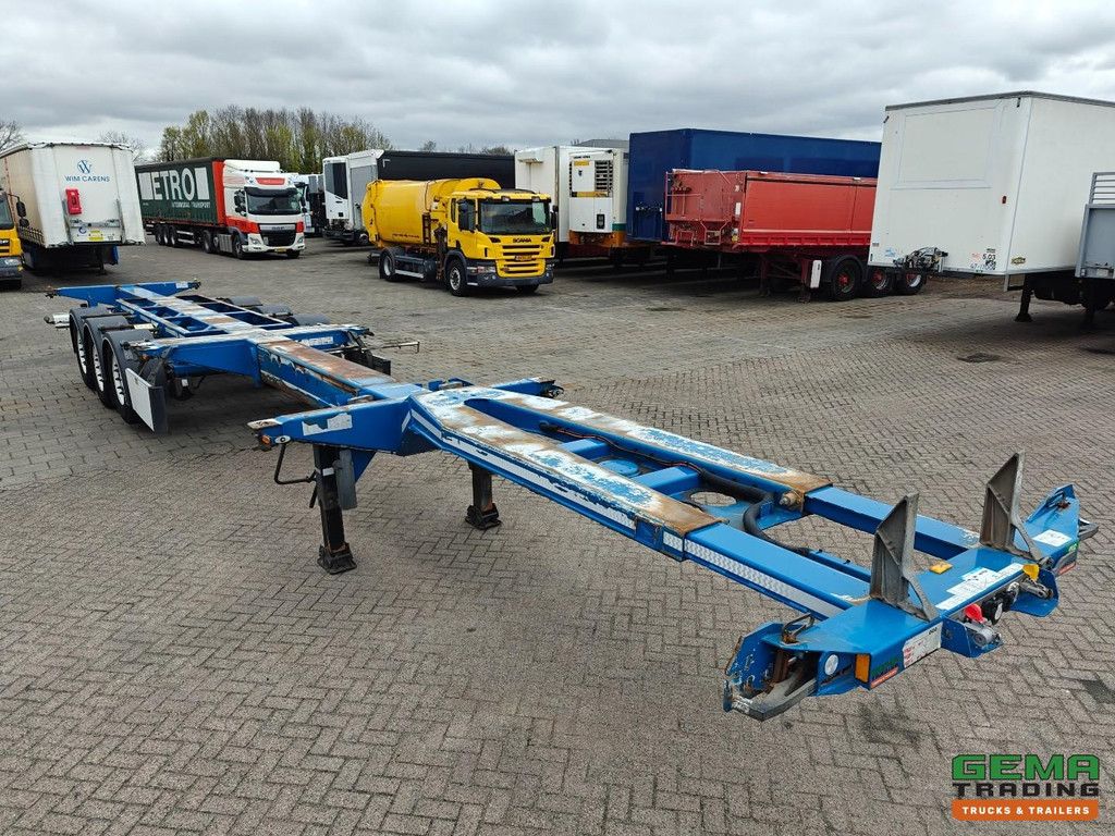 D-Tec FLEXITRAILER 3x Uitschuifbaar - LiftAs - AlleSoortenContainers - SAF SchrijfRemmen - 4770KG