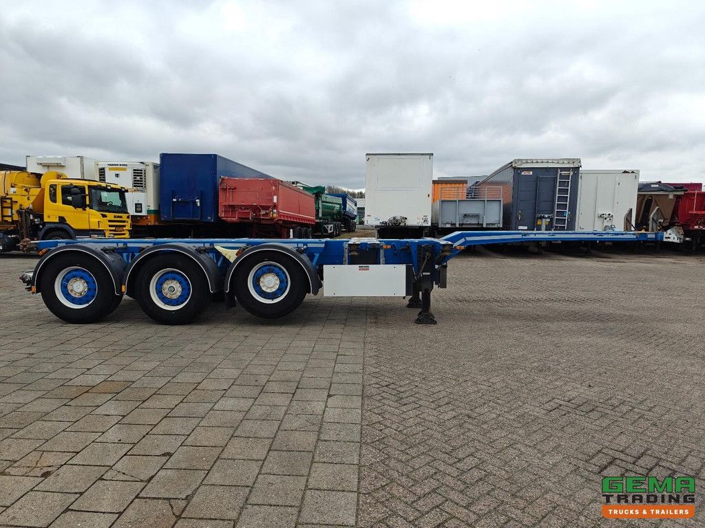D-Tec FLEXITRAILER 3x Uitschuifbaar - LiftAs - AlleSoortenContainers - SAF SchrijfRemmen - 4770KG