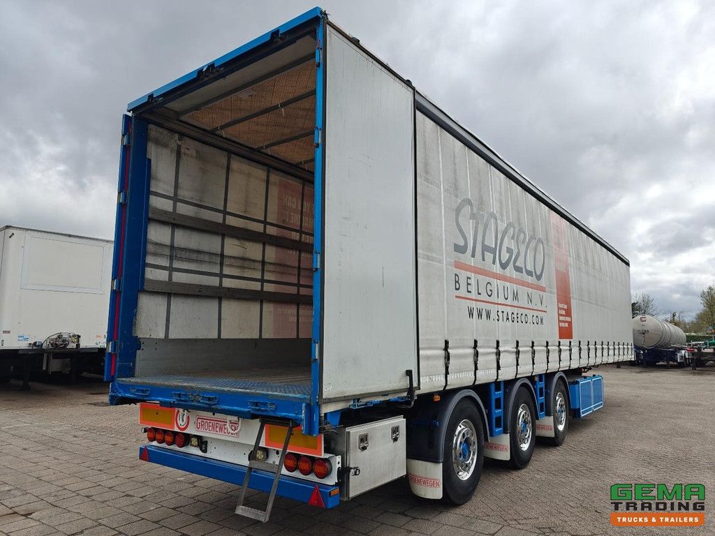 Groenewegen DRO-15-27 B Sliding curtains/Roof - Hardwood floor - Aluminium sides - Pallet box - 2x Steering axles - Lift axle - BPW disc - 12/2026 MOT
