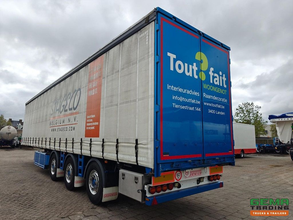 Groenewegen DRO-15-27 B Sliding curtains/Roof - Hardwood floor - Aluminium sides - Pallet box - 2x Steering axles - Lift axle - BPW disc - 12/2026 MOT