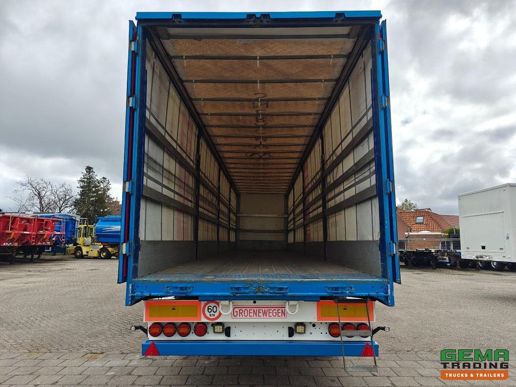 Groenewegen DRO-15-27 B Sliding curtains/Roof - Hardwood floor - Aluminium sides - Pallet box - 2x Steering axles - Lift axle - BPW disc - 12/2026 MOT