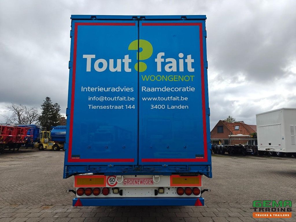 Groenewegen DRO-15-27 B Sliding curtains/Roof - Hardwood floor - Aluminium sides - Pallet box - 2x Steering axles - Lift axle - BPW disc - 12/2026 MOT