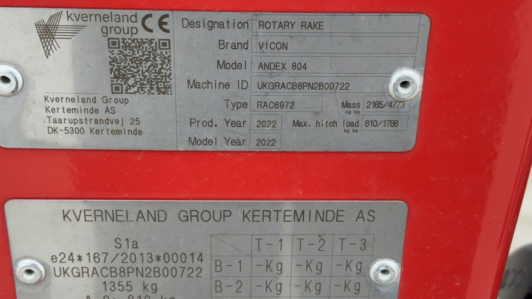 Vicon terralink 804 dubbele hark