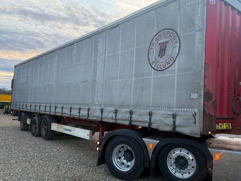 Krone 24 ton gardintrailer med læssebagsmæk 24T med læsserampe