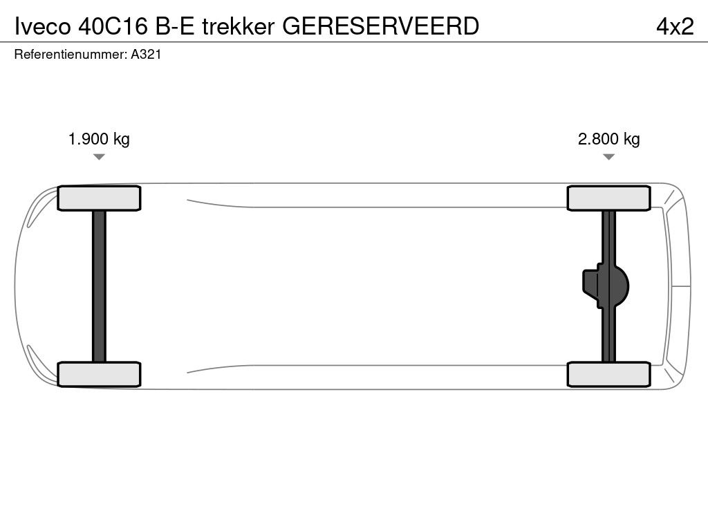 Iveco 40C16 B-E trekker GERESERVEERD