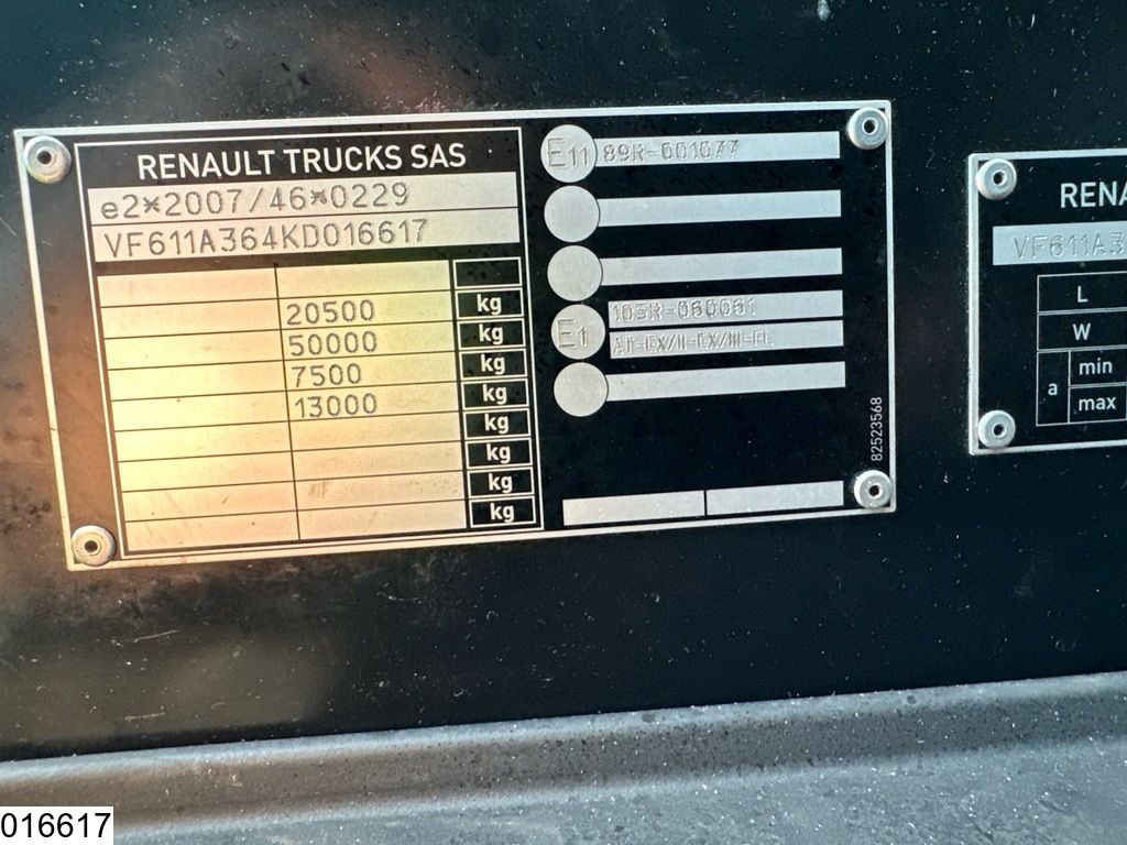Renault T 440 EURO 6, PTO, Standairco, ADR