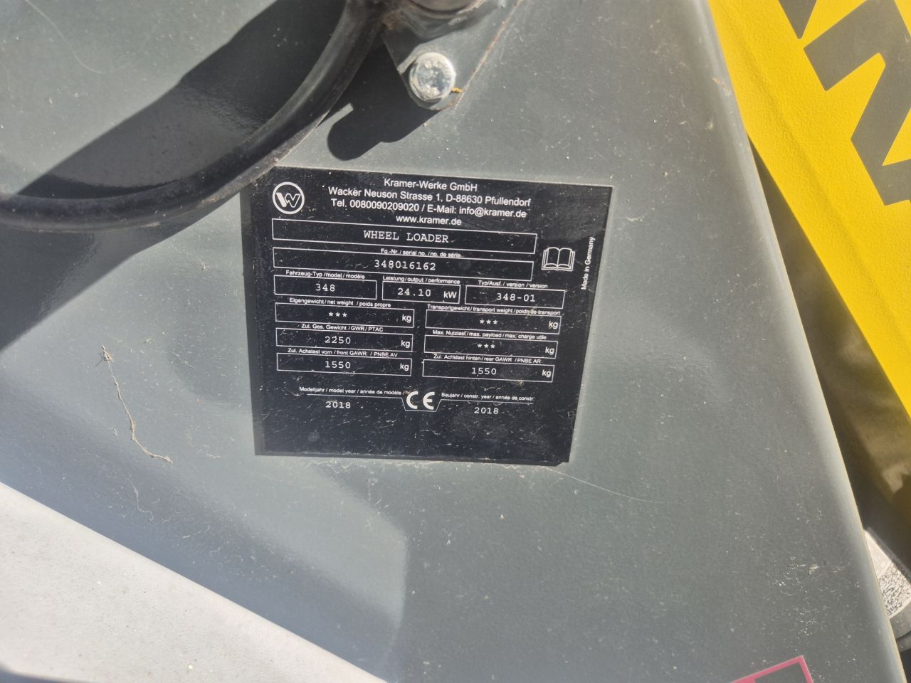 KRAMER 5035 minishovel met gewicht van 2250 kgs