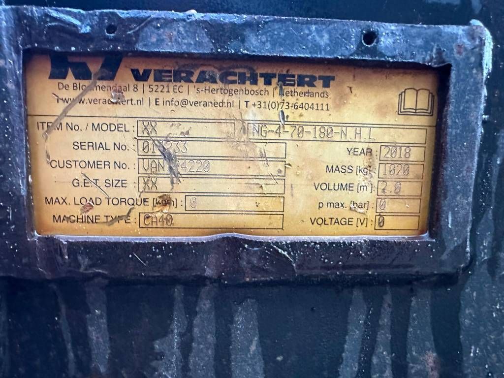 Verachtert 2m3 wide bucket - brede bak