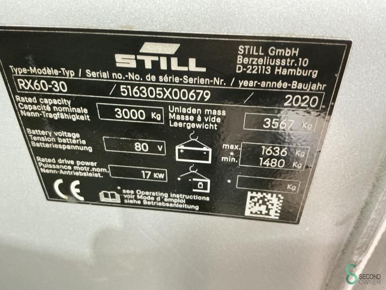Gabelstapler Elektrisch Still RX60-30 2020