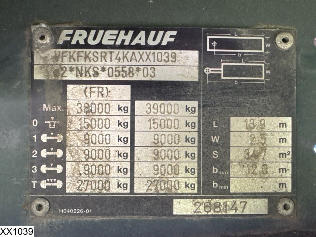 Fruehauf Tautliner Dhollandia
