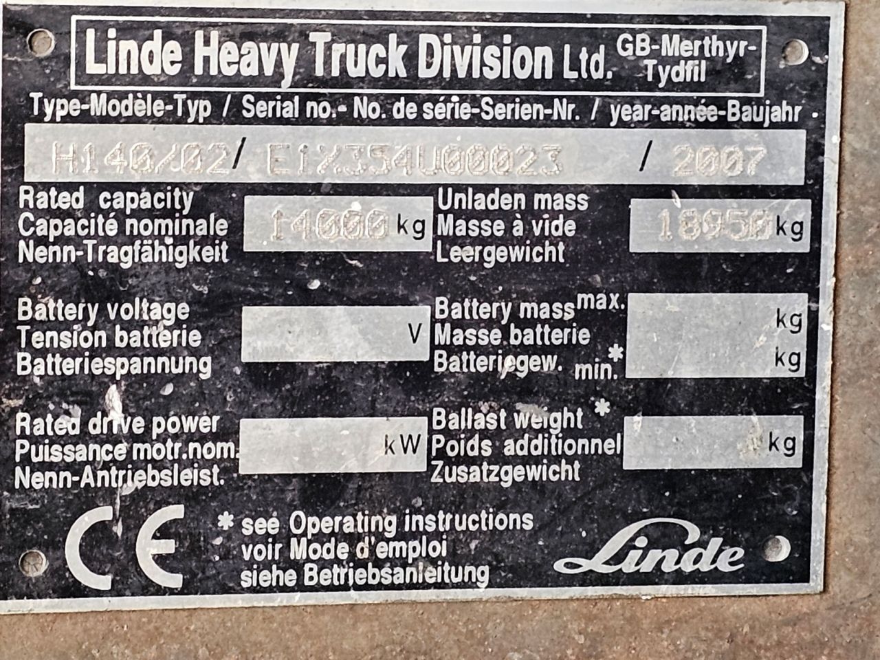Linde H140 Diesel