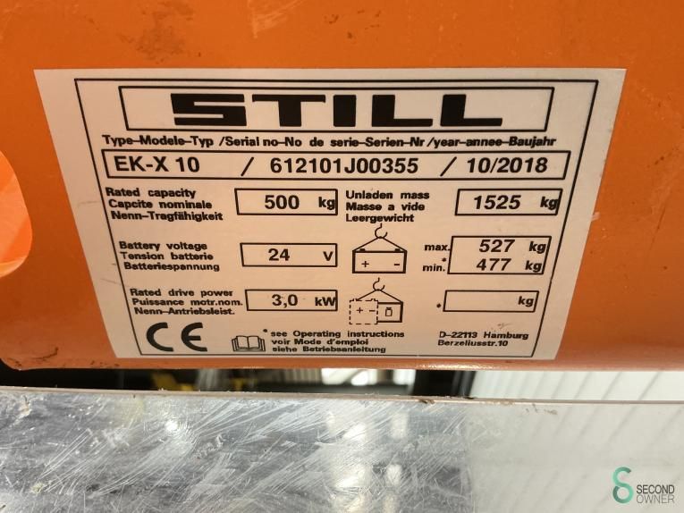 Kommissionierer Elektrisch Still EK-X 10 2018