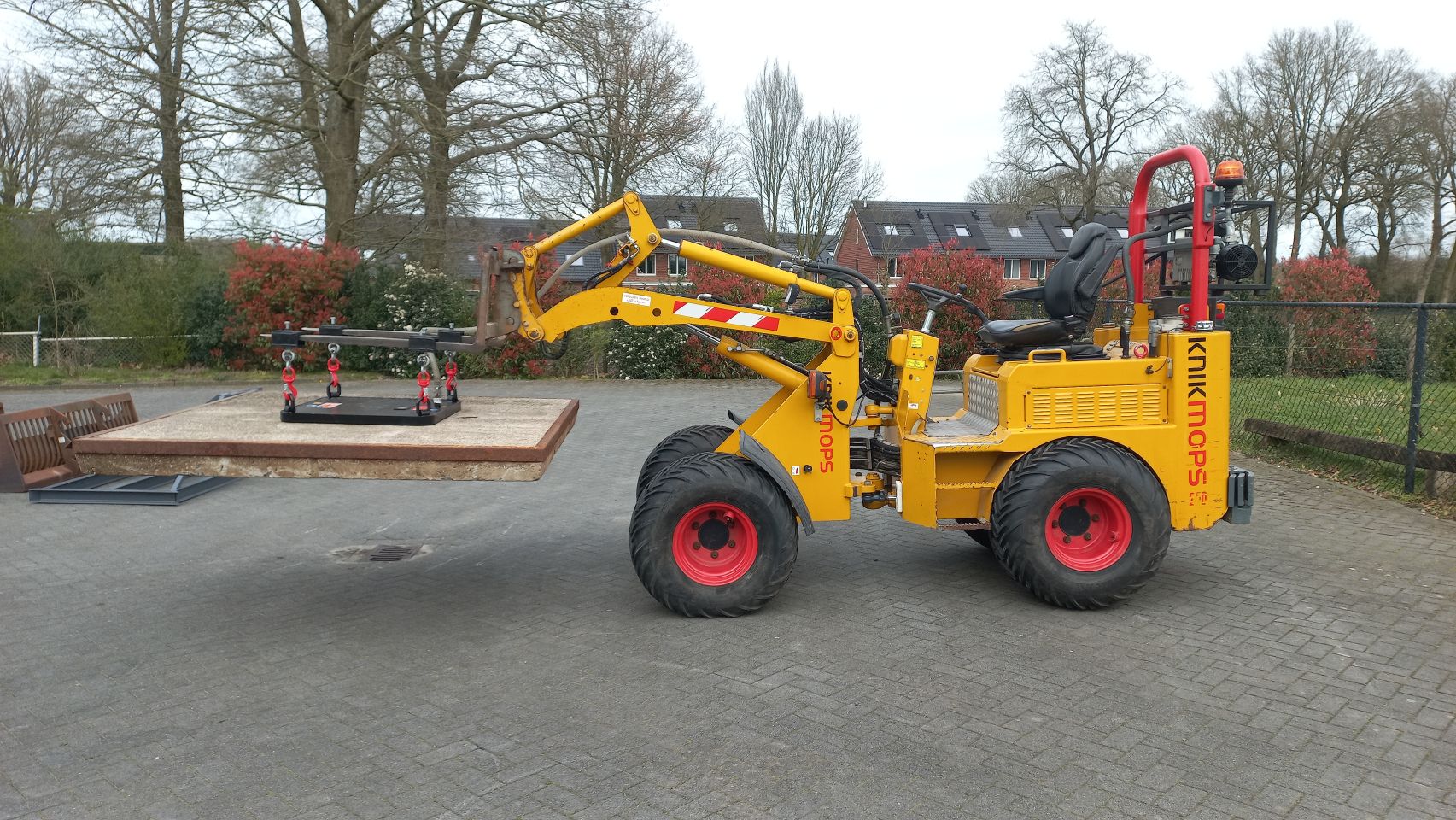 Vacuum nappen met hydraulische rotator