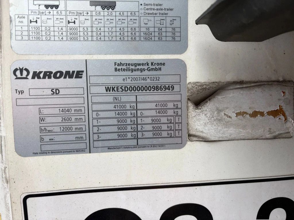 Krone N/A SD Thermo King A 400 DAMAGE