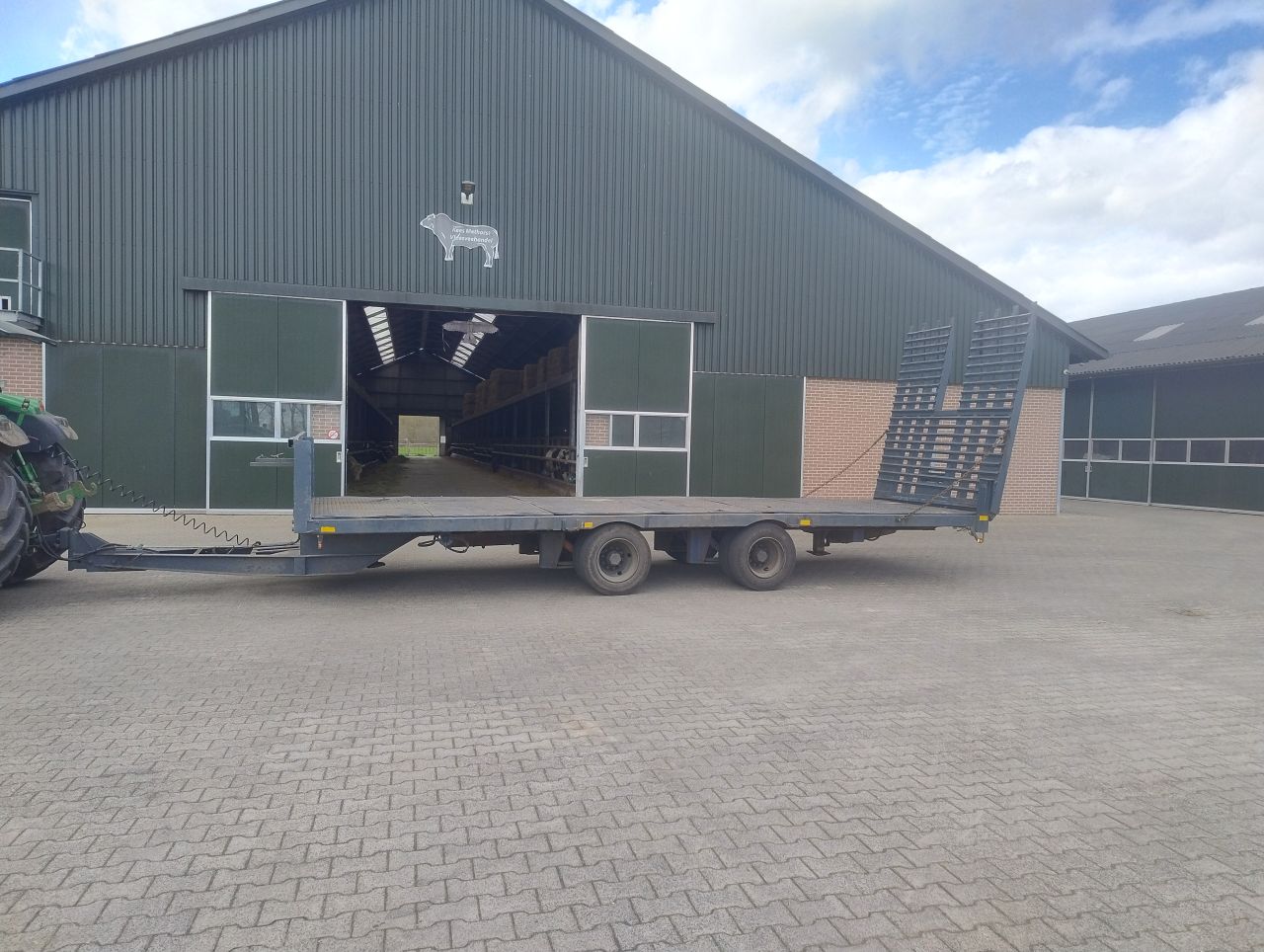 Oprijdkar machinetransporter dieplader wipkar