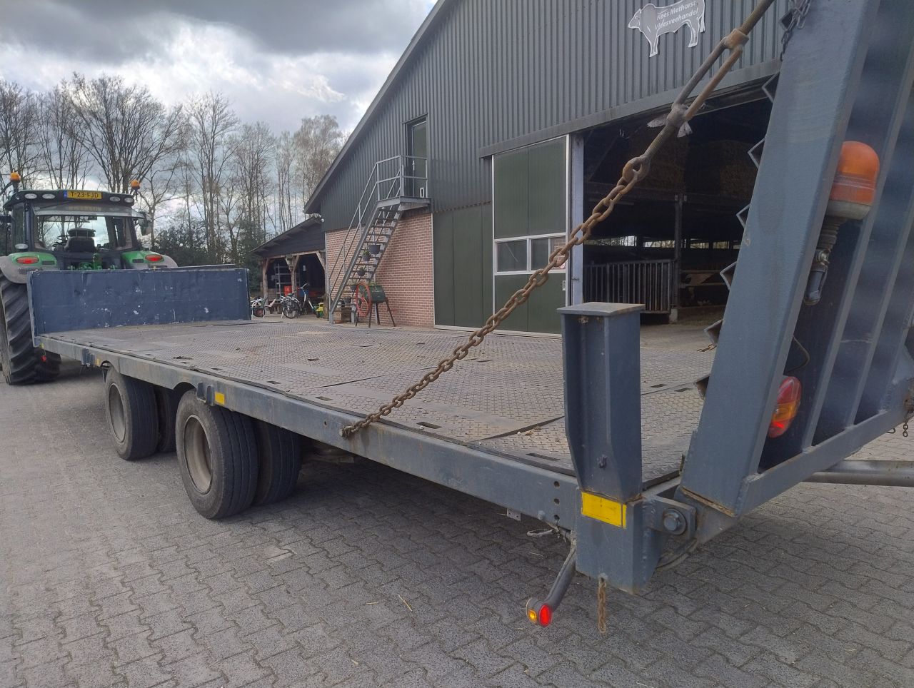 Oprijdkar machinetransporter dieplader wipkar