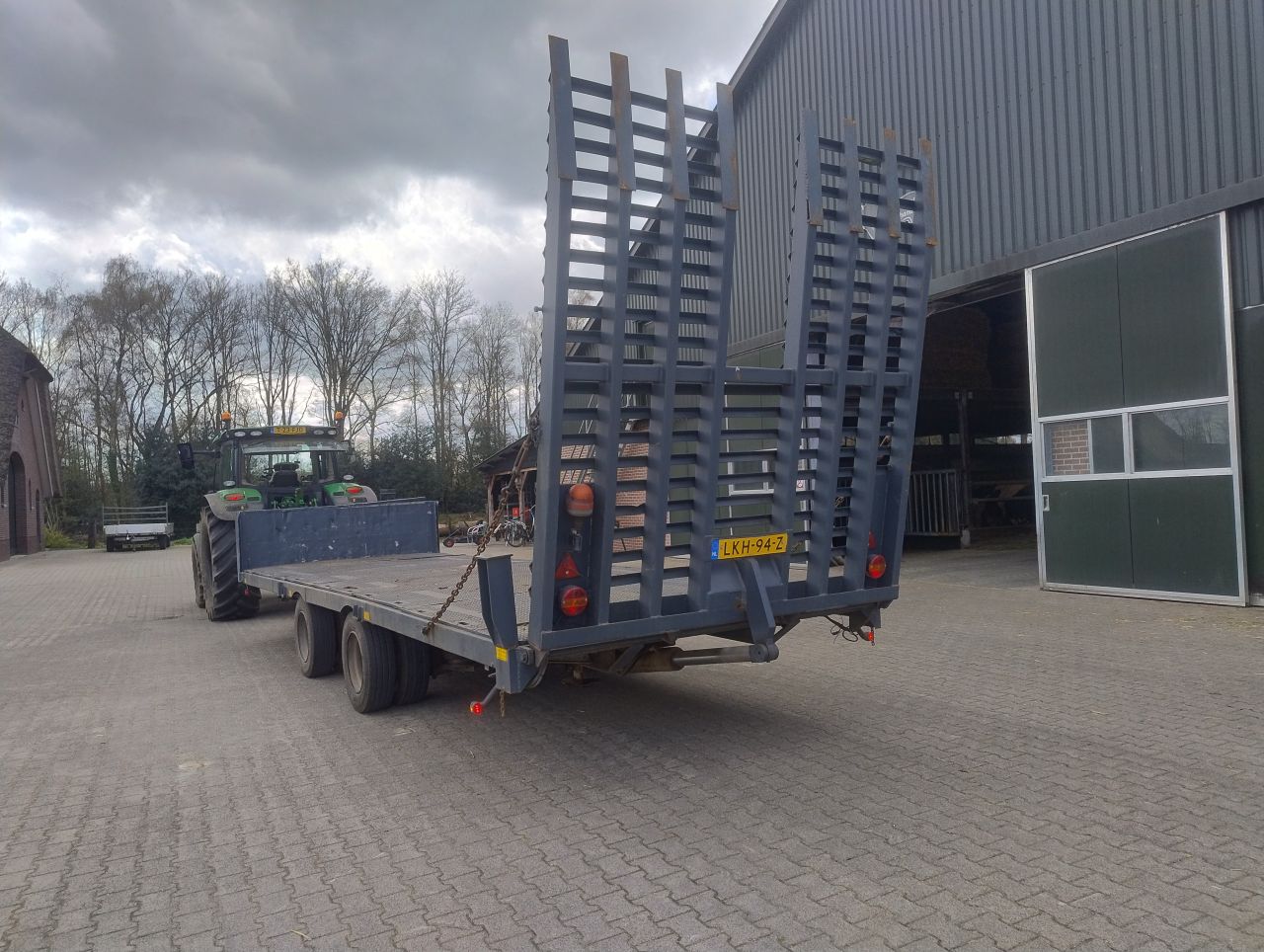 Oprijdkar machinetransporter dieplader wipkar