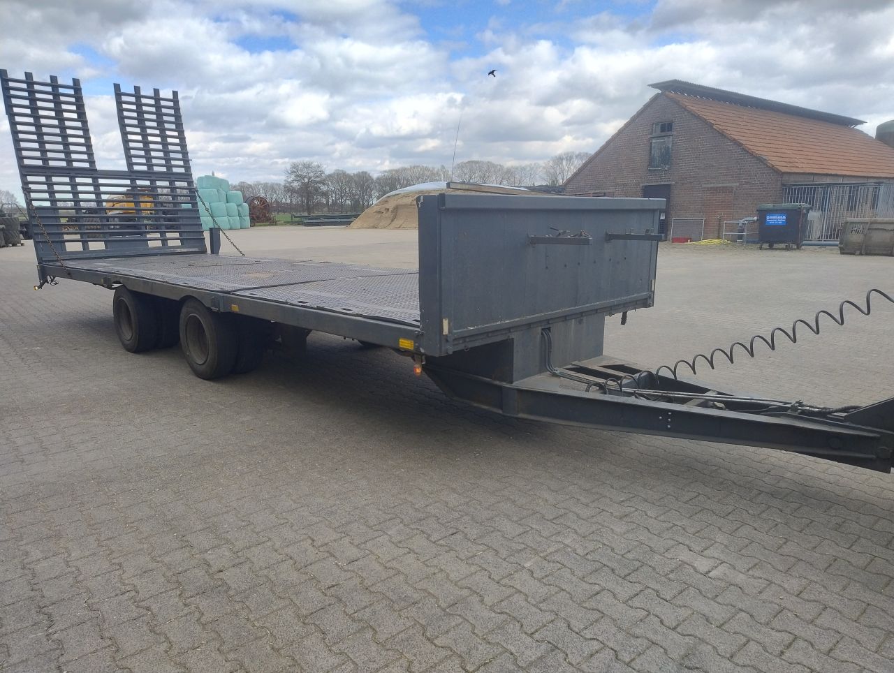 Oprijdkar machinetransporter dieplader wipkar