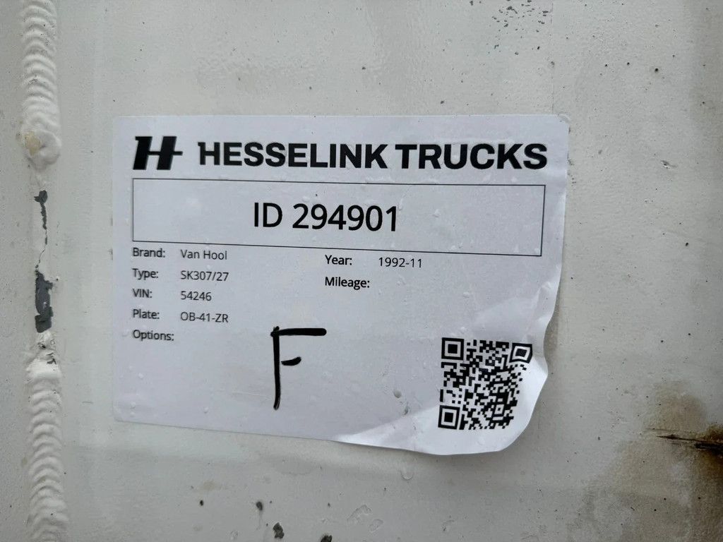 Van Hool SK307/27 60m3 2 Graanluiken Trommelrem Opbergkist NL Trailer APK/TUV 04-03-2027