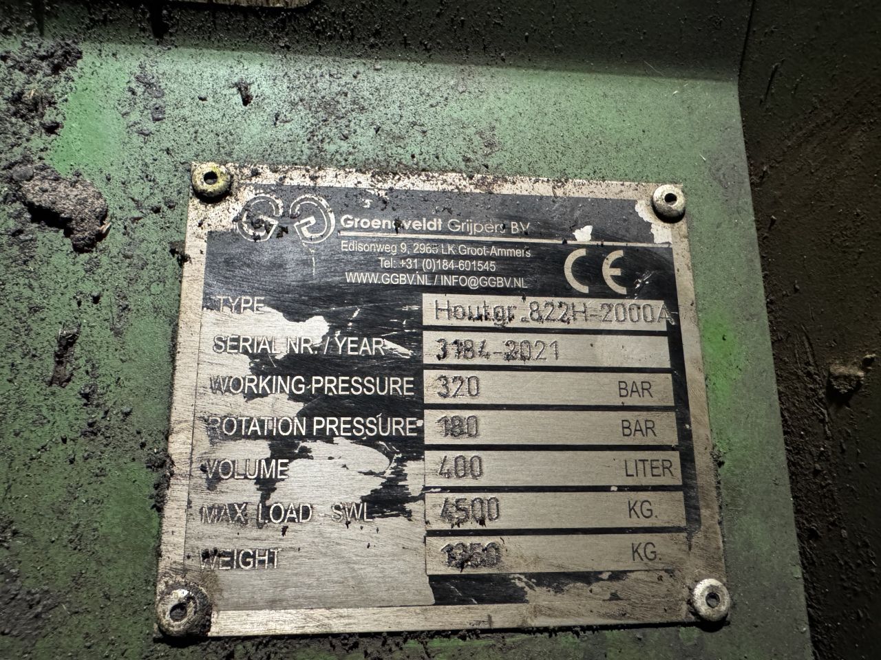 Groeneveld 822H-2000 houtgrijper