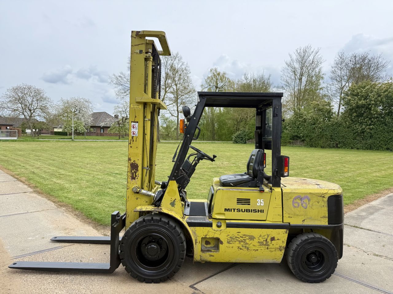 Mitsubishi 3,5 tonner diesel heftruck - 4 ventielen - automaat