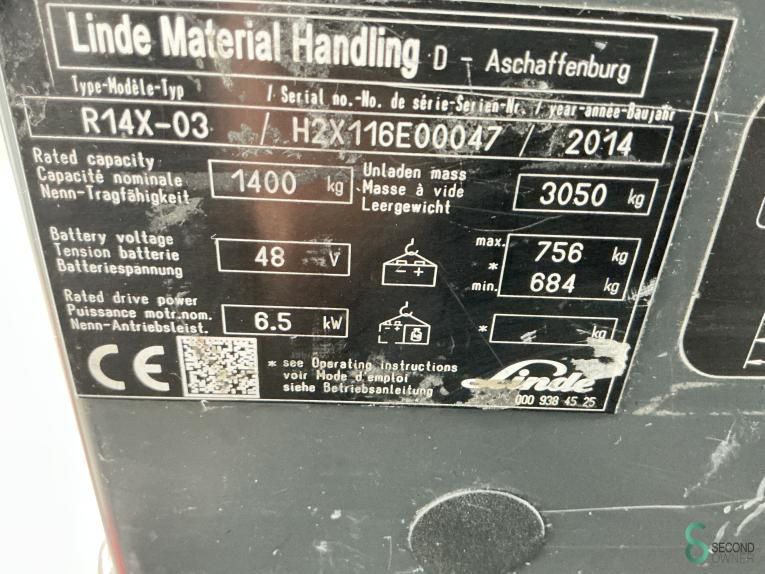 Reachtrucks Electric Linde R14X-03 2014 Battery 2022