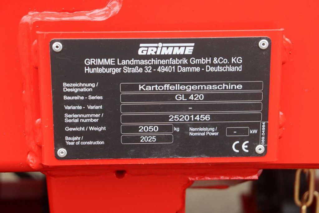 Grimme GL 420 2025 Kartoffelpflanzmaschine Neu