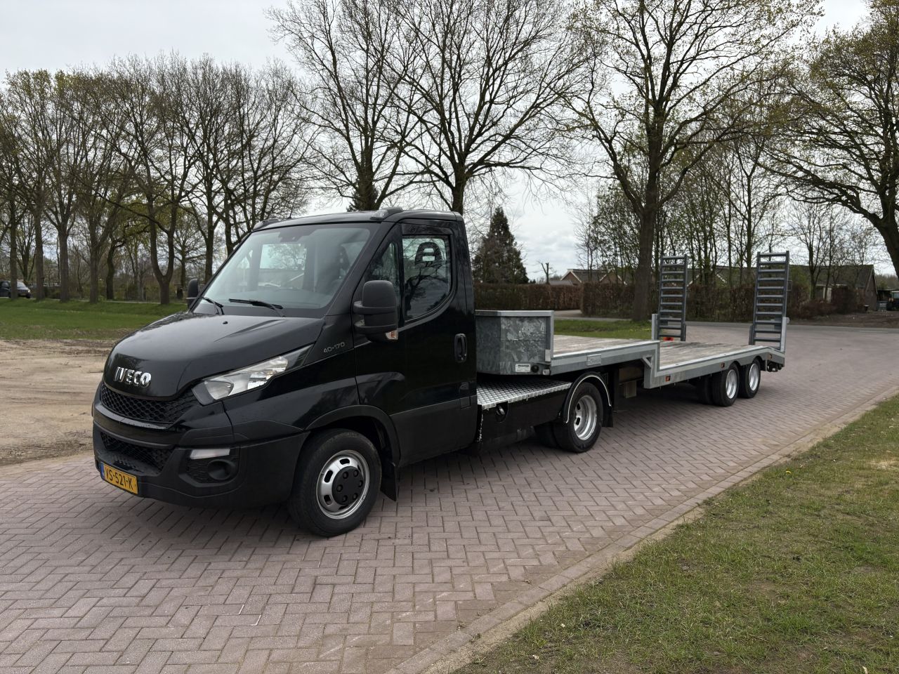 Iveco 40C17 Hydro-Stopp Be trekker - oplegger veldhuizen 5.2 ton