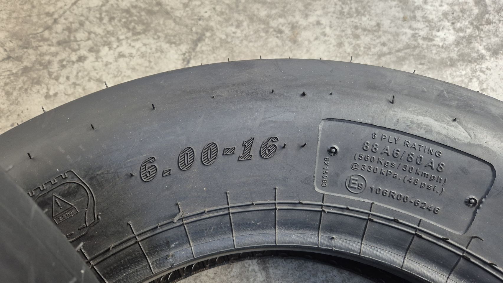 MRL 6.00-16 voorbanden 3 rib met binnenband