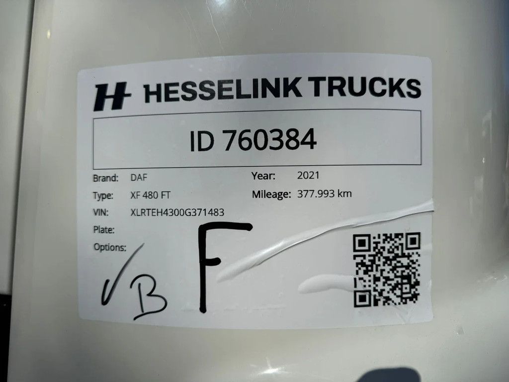 DAF XF 480 SSC Super Space 2x tank ACC LED 377.993KM!