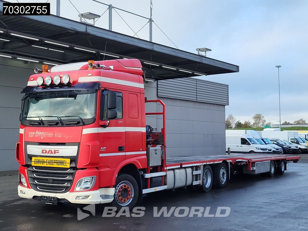 DAF XF XF 440 6X2 NL-Truck Transporter APK HMF 900-K2 crane Winch Lift-Lenkachse Euro 6
