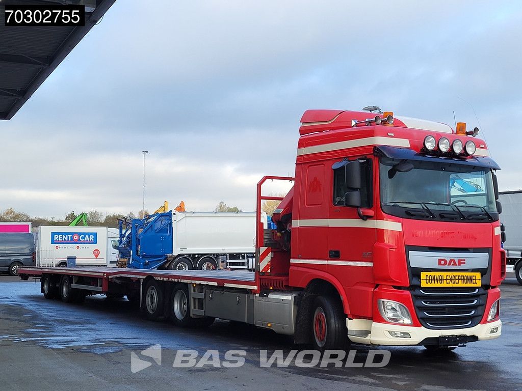 DAF XF XF 440 6X2 NL-Truck Transporter APK HMF 900-K2 crane Winch Lift-Lenkachse Euro 6