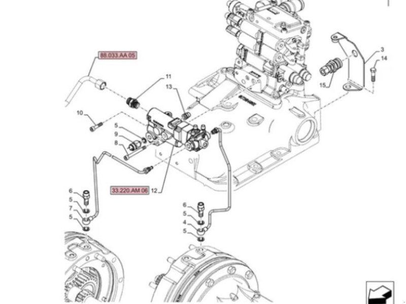 Case IH Hydraulisches Bremsventil Satz