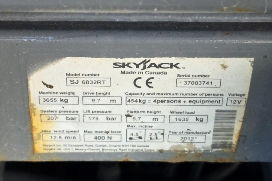 SkyJack SJ6832RT Diesel, 4x4 Drive, 11.6m Working Height,