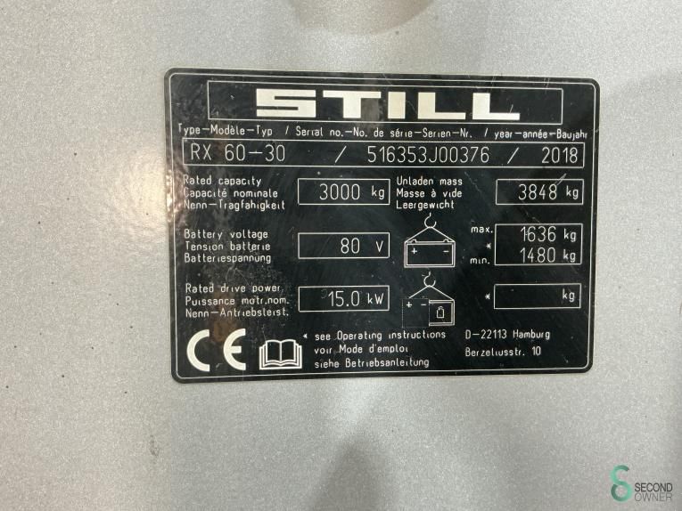 Gabelstapler Elektrisch Still RX60-30 2018