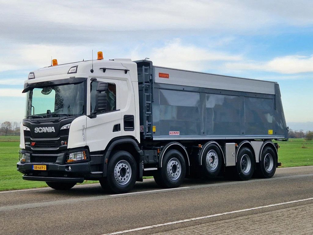 Scania P460 10x4 midlift 49-ton met Kempf kipper